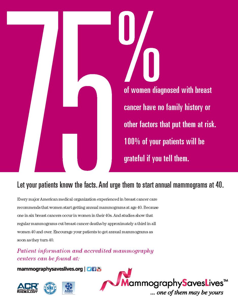 For patients: Use  brochure on #mammography risks &amp; benefits #mammosaves ow.ly/Ivj030fwKE7