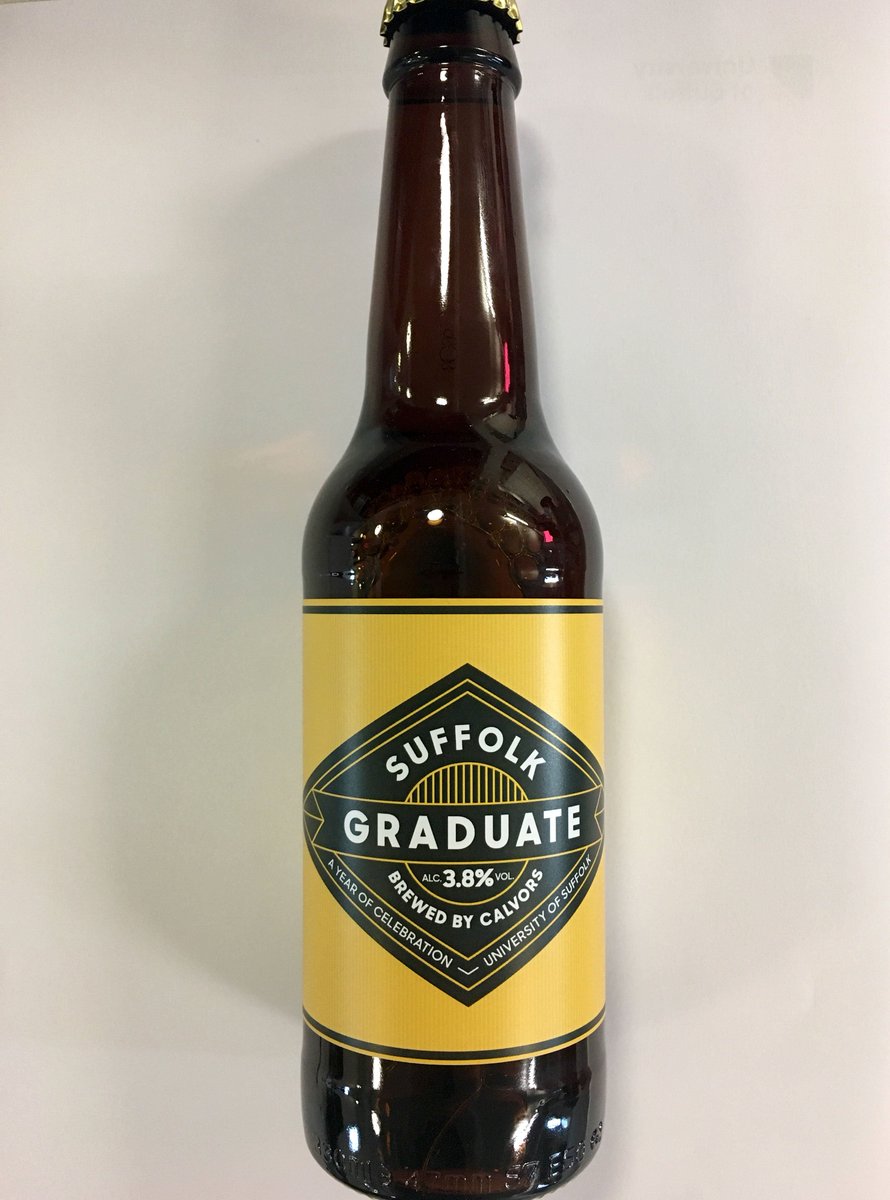 UniofSuffolk's tweet photo. Our Suffolk Graduate beer by @Calvors will now be available at @EoECoop stores! https://t.co/fcjguPtKLm https://t.co/6sloQmb6Wt