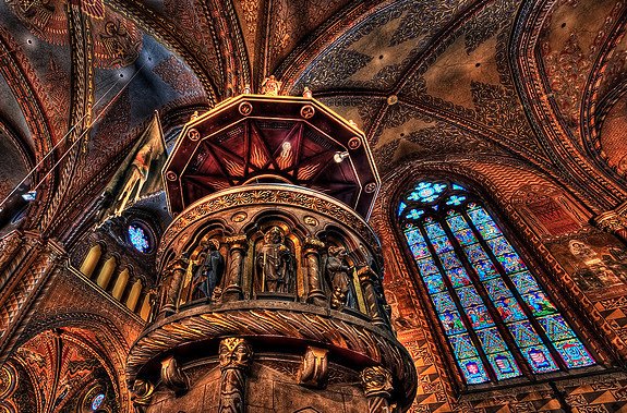 Tripvoflights's tweet photo. RT @sobore: Looking inside St. Matthias Church of Budapest, Hungary 
#travel https://t.co/X2h1e7gHro