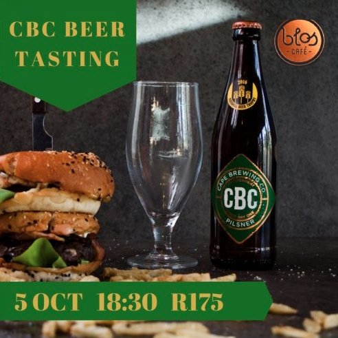CapeBrewingCo's tweet photo. Join CBC tomorrow at #BlosCafe for a beer & burger tasting at one of the trendiest cafรฉs in Gauteng https://t.co/mx7icG7bi1 https://t.co/HDNLKiTPQt