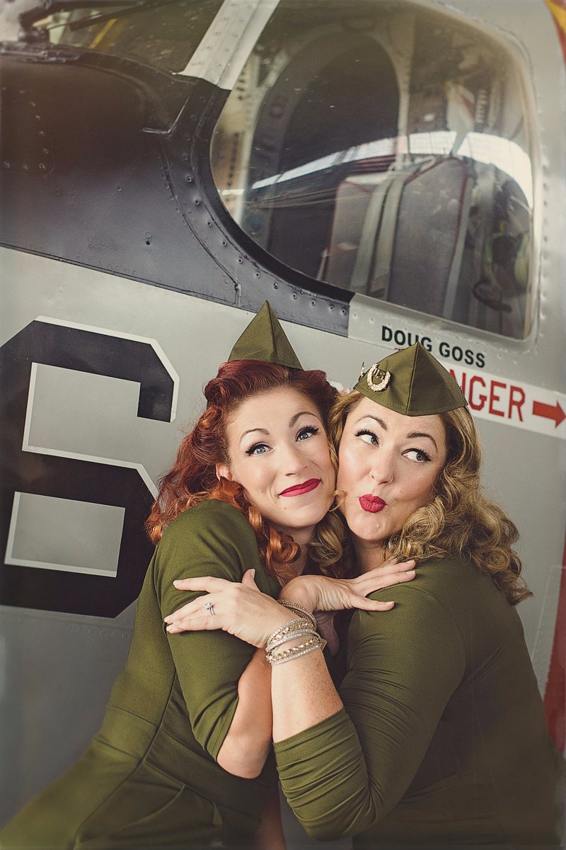 If you just haven't seen enough of us yet! 😇#pinup #militarypinup #thekccreatives #redlips #toofaced #thisisus #kcphotographer #kc