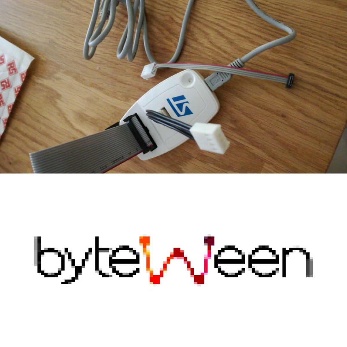 byteween's tweet image. #ByteWeen &amp;amp; #st8 @stmicroelectronics 
#InternetOfUltraSound versione #8bit #mcu 
Non è sfuocato il nostro logo, è la vers. #8bitlogo #anni80