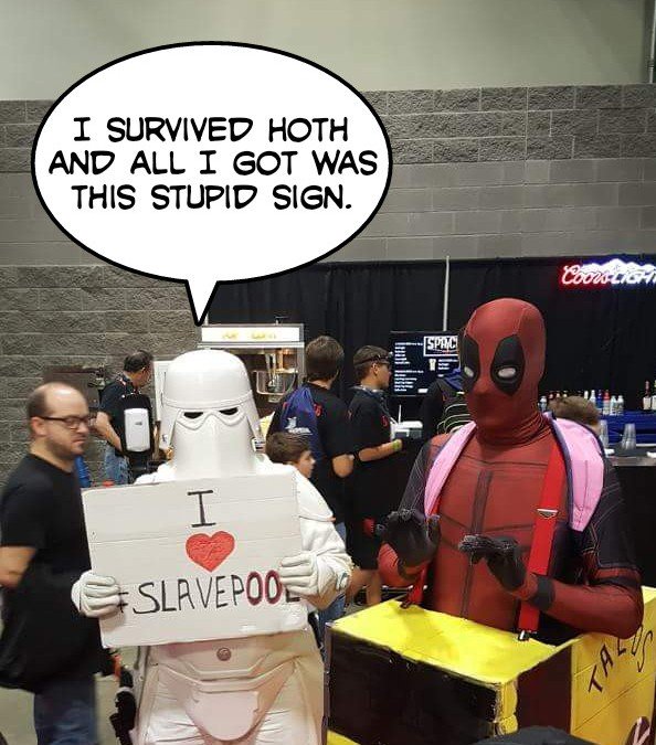 Slavepool68's tweet photo. Good morning and happy #HumpDay my friends!
#Slavepoolfanclub #snowtrooper #501stlegion
#Arkansascomiccon #Slavepool https://t.co/npkaQv9New