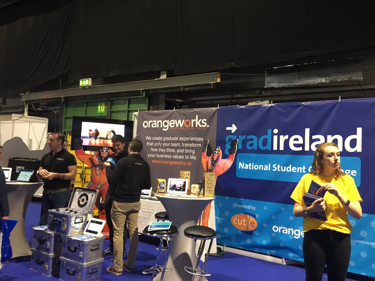 gradireland's tweet photo. Have you stopped by our #NationalStudentChallenge area powered by @cut_egroup @OrangeworksIE #gradfair https://t.co/wGu2D4Rhmr