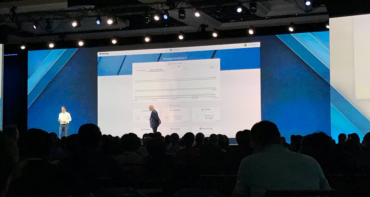 clemenssiebler's tweet photo. NetApp announced Cloud Orchestrator to manage &amp; monitor Cloud resources. Will allow deployment of apps independent of cloud #NetAppInsight https://t.co/K1OrBHvP6O