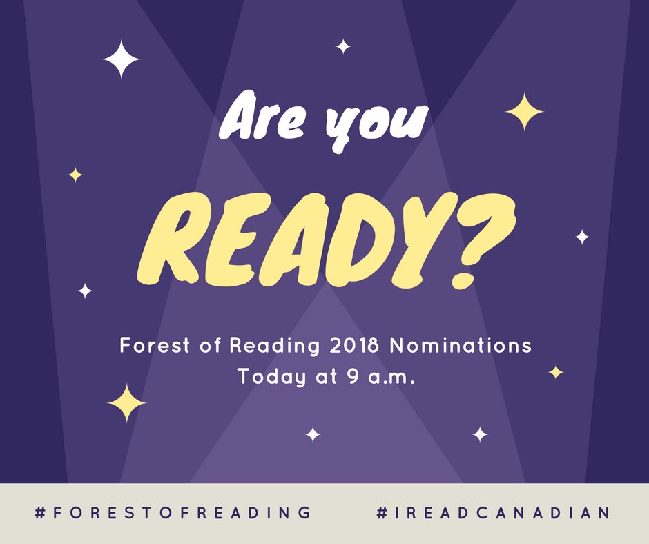 ForestofReading's tweet photo. Get ready: starting at 9am today, we are announcing the 2018 nominated lists!! #ForestofReading #IReadCanadian https://t.co/aUVVXa8edA