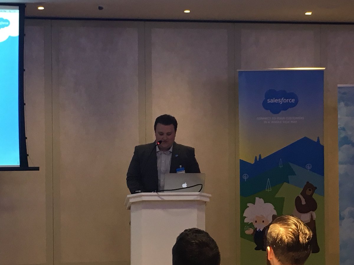 comnexa's tweet photo. .@danielwje explaining how he had a dream to bring @Salesforce to #JerseyCI #FindWinKeep https://t.co/wiqcYbcemu