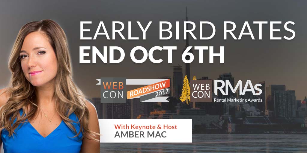 Welcome back <a href="/ambermac/">Amber Mac</a>! Get your EB Tickets before they're gone.  ow.ly/k8jY30fDMyn #Multifamily #marketing #Toronto