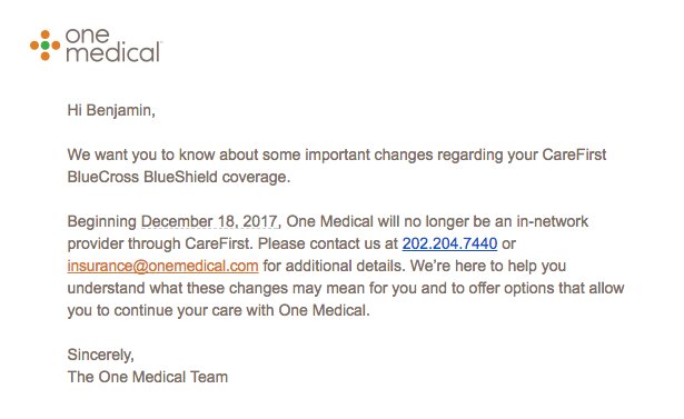 A collective "ugh" just rang out across DC. WTH happened <a href="/onemedical/">Amazon One Medical</a> and <a href="/CareFirst/">CareFirst BlueCross BlueShield</a>?