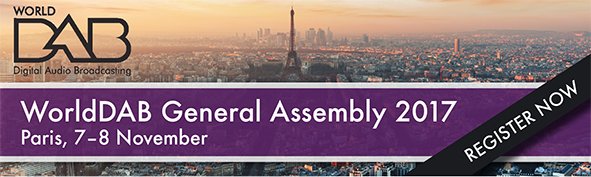 WorldDAB's tweet photo. Discuss the future of digital radio at the WorldDAB General Assembly.  Paris, 7-8 November.  https://t.co/N7ZGjz4AZB #dabradio https://t.co/MExubPXhdh