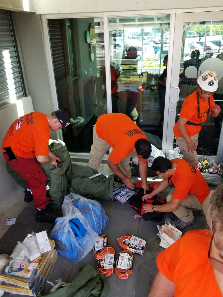 LiUNAEasternReg's tweet photo. A contingent of #LIUNA Eastern Region members are in #PuertoRico to help with #hurricanerelief. They arrived, are unpacked &amp; ready to help. https://t.co/bSPtEcp63c