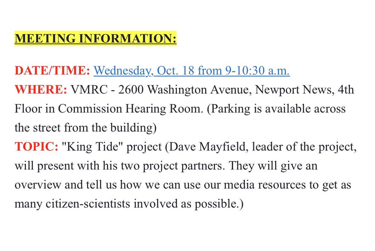 **MEDIA PARTNERS** The next <a href="/HRMediaCouncil/">HR Media Council</a> meeting is Oct. 18 at VMRC. Spread the word! Details here: