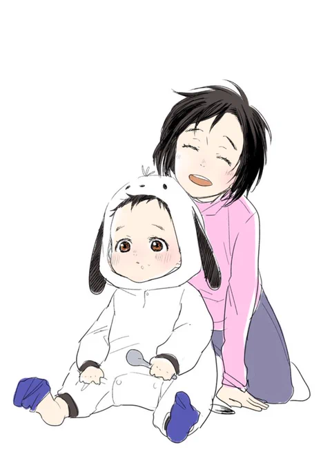 ゆうりくん1歳とまり姉ちゃん。 