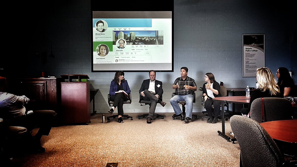 SteveYoungLdn's tweet photo. @SandashaLPS @opcva @OACPOfficial @BarriePolice @SarahBamford13 @lpsmediaoffice @CBCLondon @RoxanneBeaubien @KateDubinski @CTVLondon Glad to have had the opportunity to be on a media panel at Ont. Police College today. @opcva #mrocourse @KateDubinski @DailyNewsES https://t.co/bpjZZK32T3