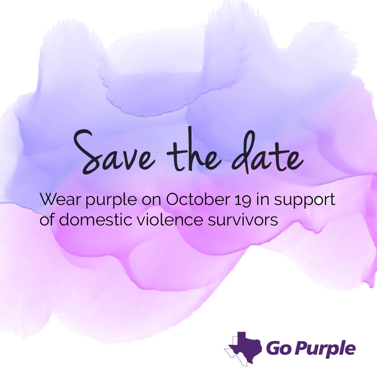 noahproj's tweet photo. Remember to wear purple on October 19th, Go Purple Day! #TxDVAM #NoahProjectGoPurple https://t.co/Kjg7WPQPve
