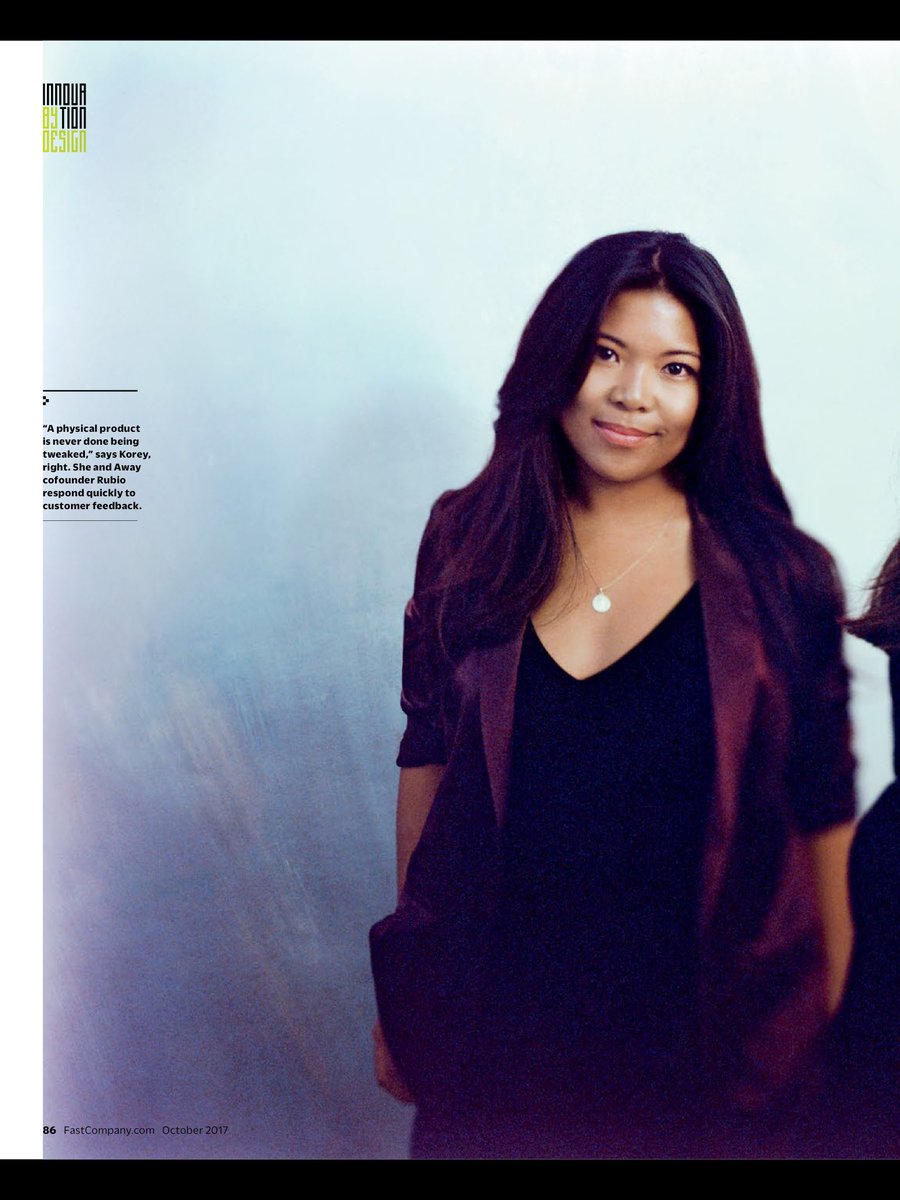 UsefulArts's tweet photo. Awesome to see @DelightConf alumni @Jennifer featured all over this month's Fast Co, for Away smart luggage. https://t.co/glVAD5koD0