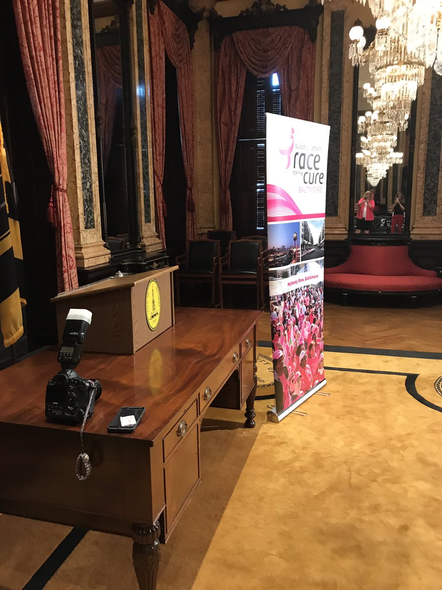 komenmd's tweet image. Stand by for a press conference from Baltimore City Hall with @MayorPugh50 about the Baltimore Race. #komenbmore