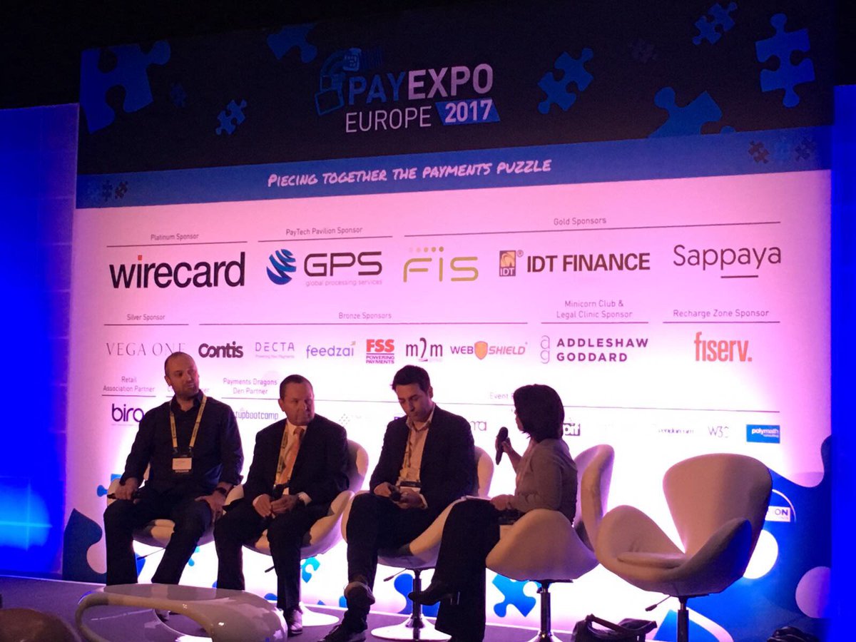 Our Head of FinTech, <a href="/fionaghosh/">Fiona Ghosh</a> , launching #AGElevate 2018 at #PayExpoEurope today! @PayExpo bit.ly/2eNEbDZ