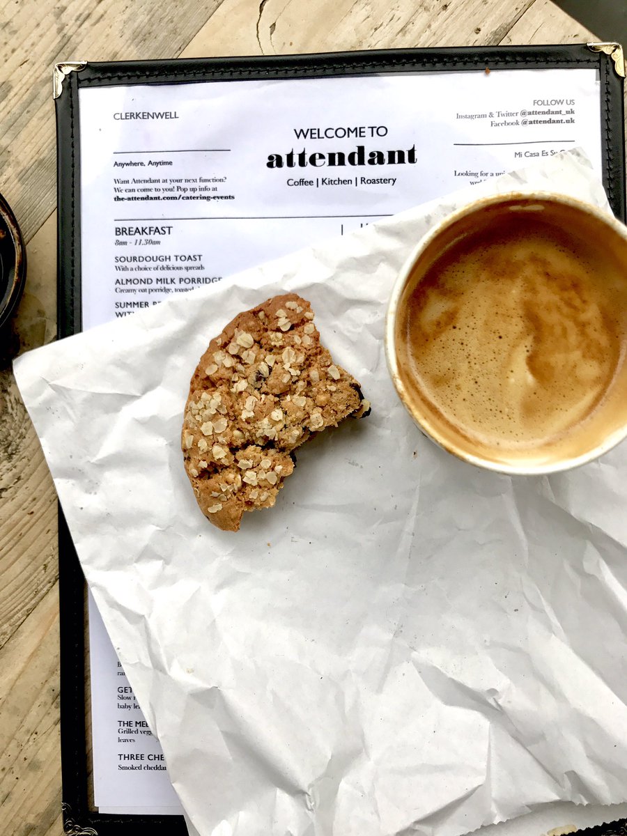 sipandsizzle's tweet photo. Good coffee and a cookie @attendant_uk in Clerkenwell https://t.co/RIhqvcIvxu