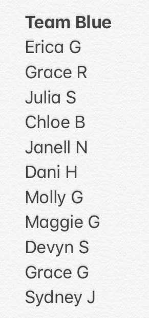 smoore414's tweet photo. Powderpuff teams for senior girls!!
Make sure you know your team(s) for tonight! 😜 be there at 4:00pm to warm up https://t.co/WAb5HMVURG