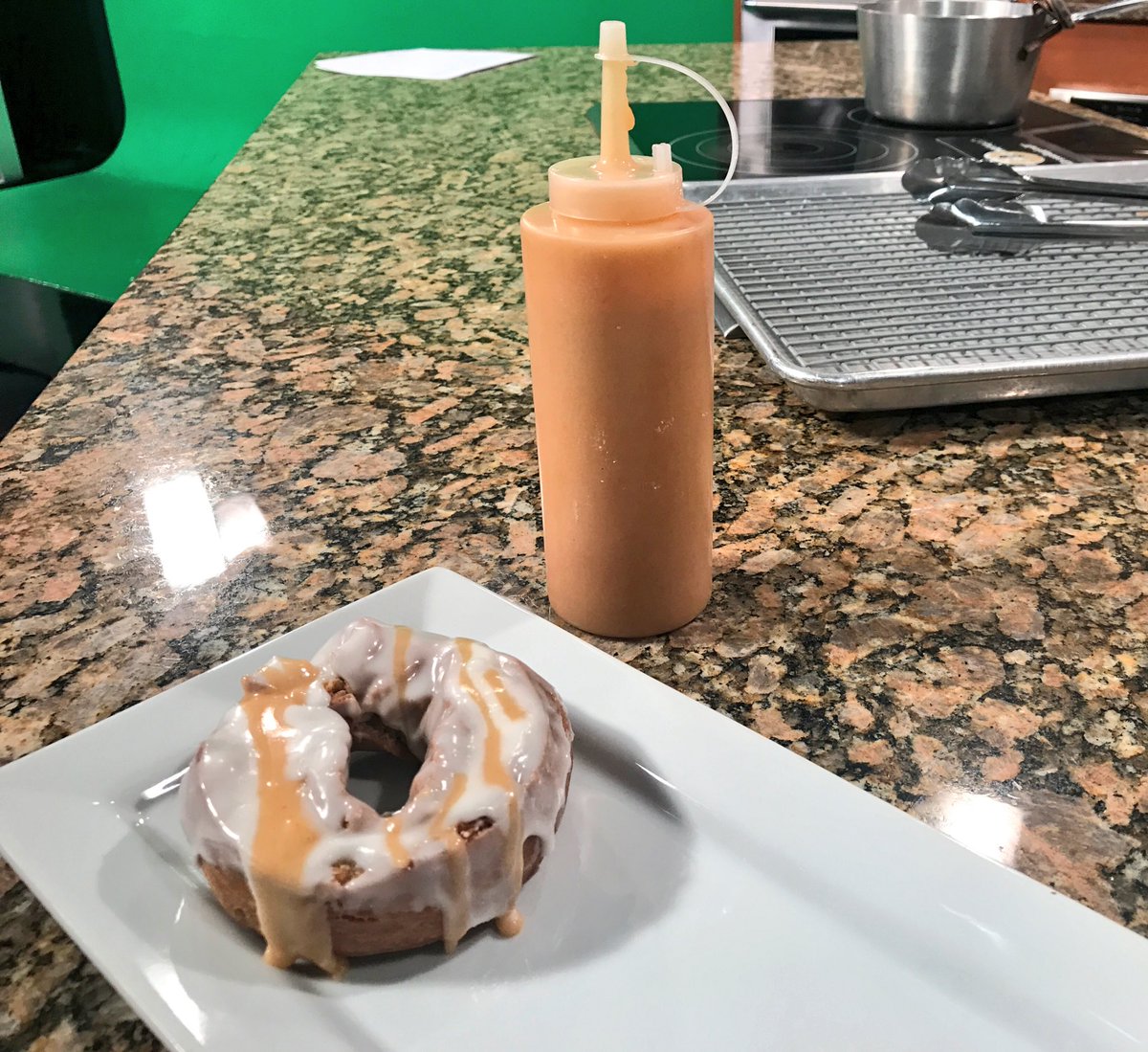.<a href="/GadaboutDonuts/">Gadabout Doughnuts</a> in <a href="/FOX19/">FOX19 NOW</a> studio to celebrate <a href="/FindlayMarket/">Findlay Market</a> Fall Fest this Sunday! This is their #PumpkinSpice donut made w/real pumpkin.