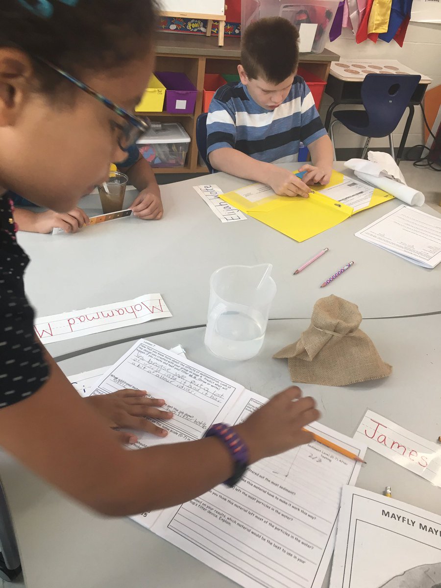 CatonsElem3rd's tweet photo. Testing our filters! #savemurraythemayfly @BCPSSci @CatonsvilleES @Lmiller2Linda @DanaleePotter https://t.co/G5dxwK5OXC