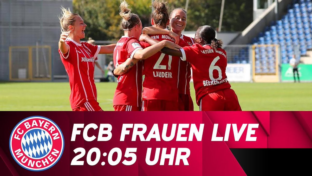 FCBfrauen's tweet photo. Spieltag für die #FCBFrauen in der @UWCL! ⚽️🙌 Das Match gegen Chelsea gibt’s heute ab 20:05 Uhr live auf YouTube: 📺 https://t.co/j7SaTER9Eo https://t.co/aFlahqrMTS