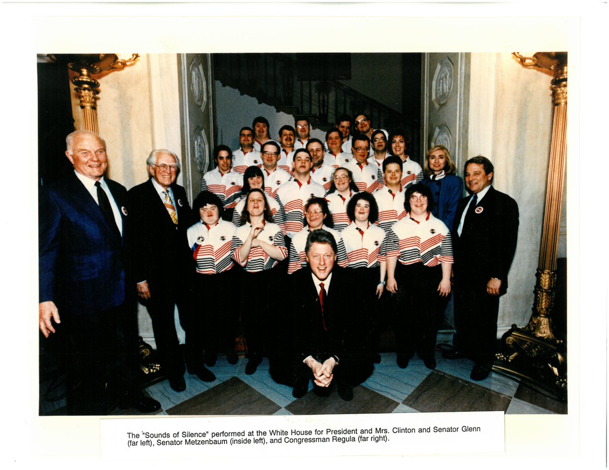 A proud moment for the Sound of Silence Sign Choir from Stark County, who performed for President Clinton at his 1993 inauguration.
