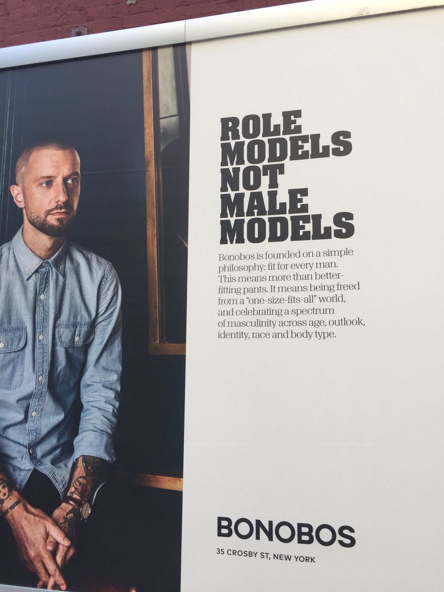 PE_Feeds's tweet photo. Interesting campaign, @Bonobos. Reminds me of the #rolemodelsnotrunwaymodels shows by @carriehammer...
Location: Varick & Vandam. https://t.co/gLZXXUYSzI