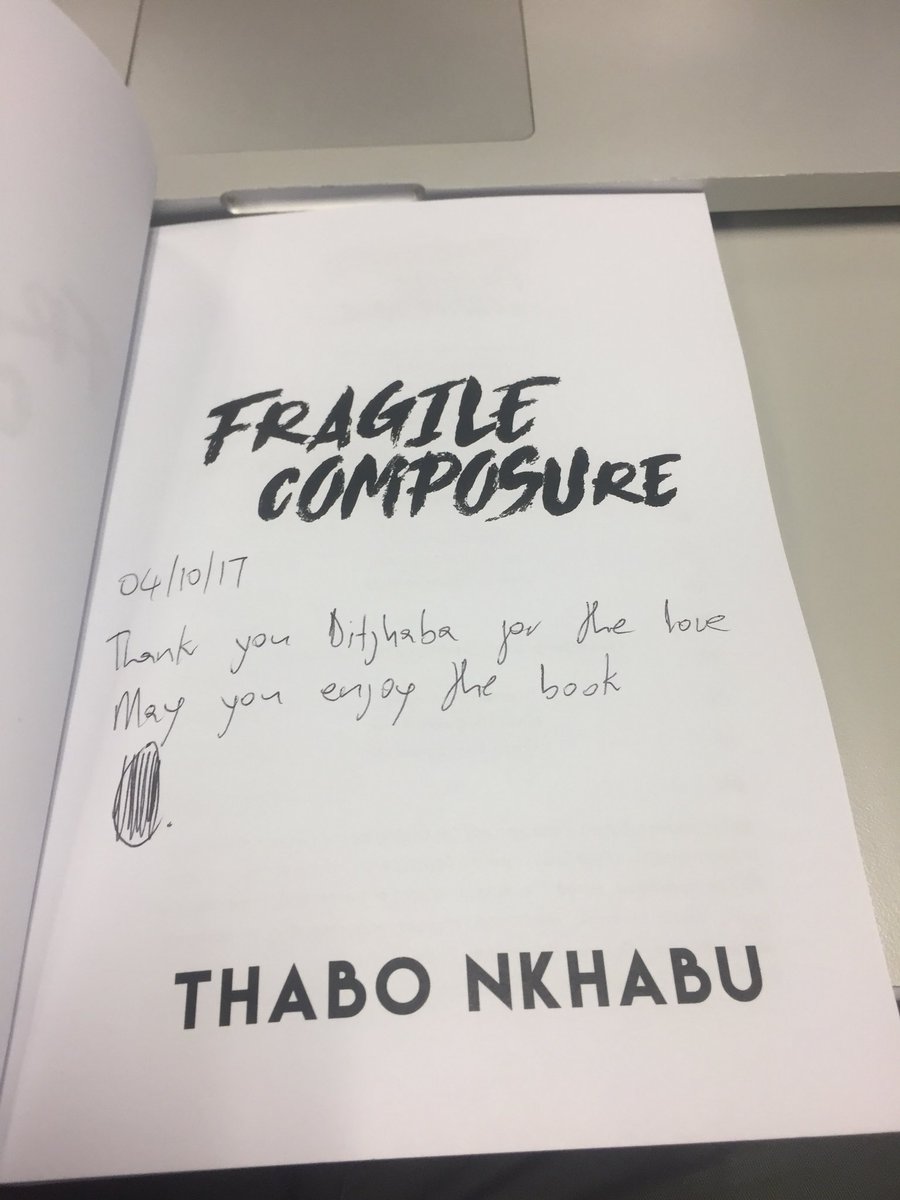 DitjhabaS's tweet photo. @thabo_nkhabu thanks for the delivery bozza yam. I can’t wait to peruse it. #fragilecomposure #kasistories https://t.co/0ET13TKANP