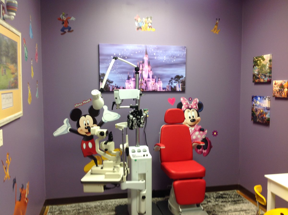 EMSeye's tweet photo. Feeling a little Goofy here at EMS while we equip this Disney themed exam room at Vision Source of Oneonta. https://t.co/5FaS6zGPJq