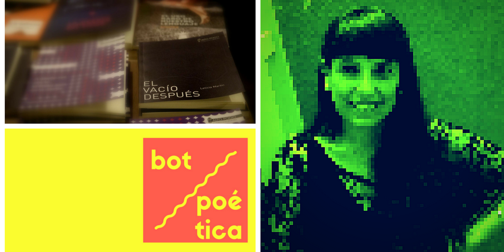 botpoetica's tweet photo. Entrevista a @leticiamartin sobre su nuevo poemario 'El Vacío Después' @altopogook. #ArquelogíaDigital #PoetryIsCode https://t.co/ZdXUWwHtqw https://t.co/0EVvvPc2TG