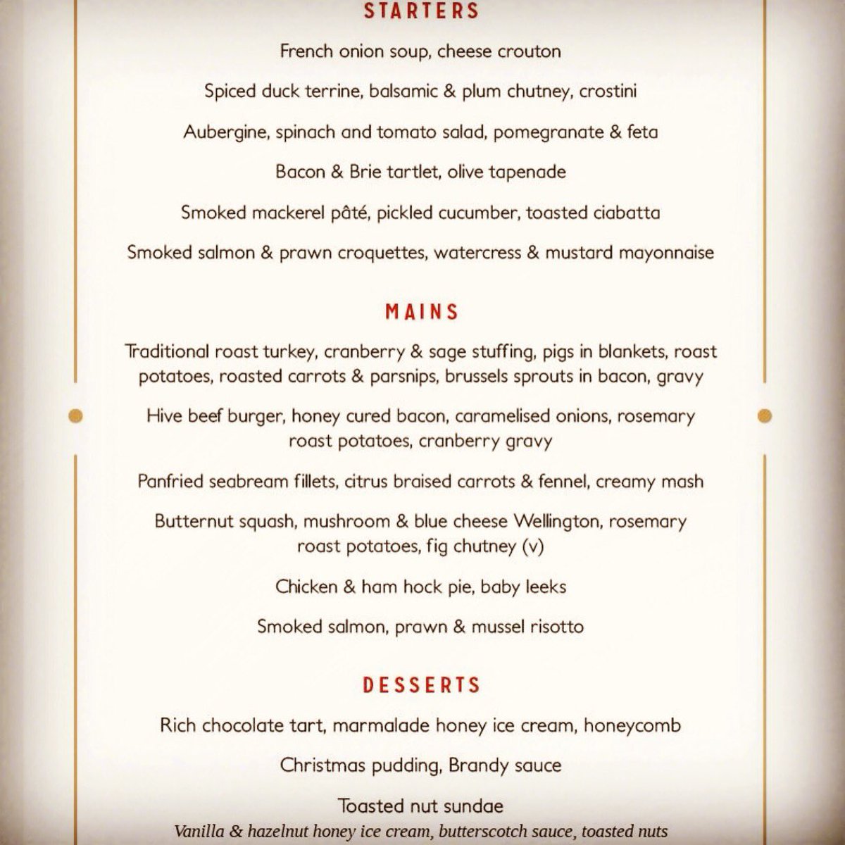 Christmas bookings now being taken at <a href="/TheHive99/">The Hive Aberaeron</a> 2 course £20 / 3 course £25 to book 01545 570445