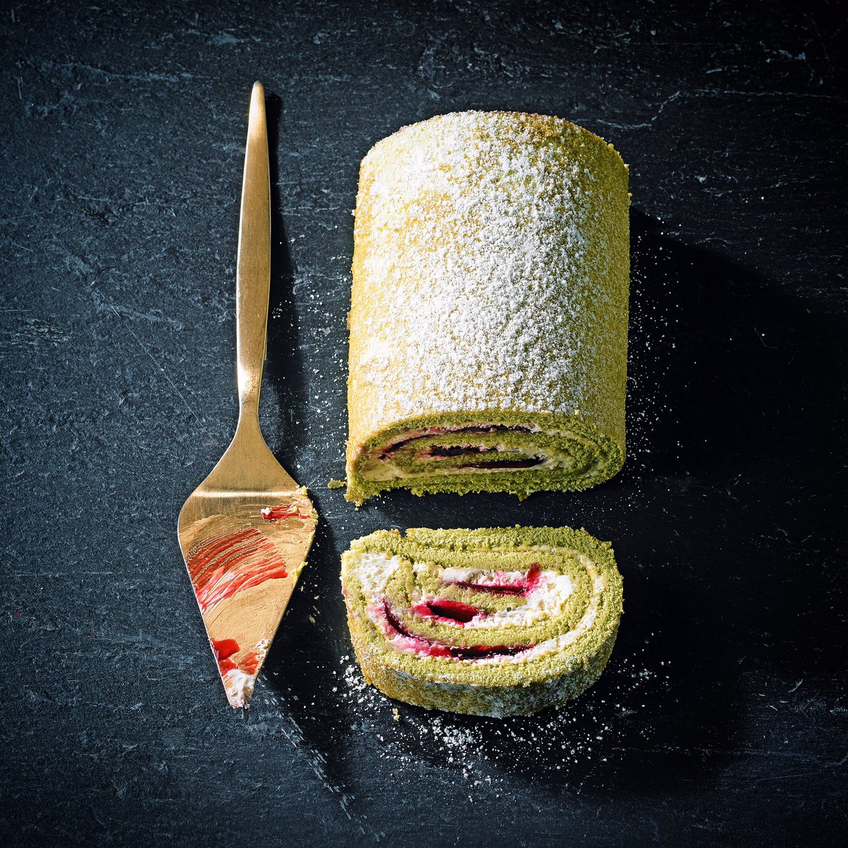 willtorrent's tweet photo. The new #Waitrose1 Morello Cherry &amp; #Matcha Roulade is the perfect &amp; rather sophisticated way to celebrate #NationalCakeWeek! Available now! https://t.co/8raP5998jB