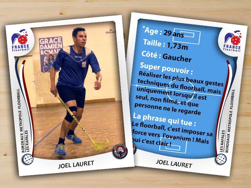 Il faisait parti des Lynx avant, puis des renforts bordelais avec <a href="/LeMansFloorball/">Le Mans Floorball 72</a> l'année dernière. Le plus exotique des Rafales : Joel !