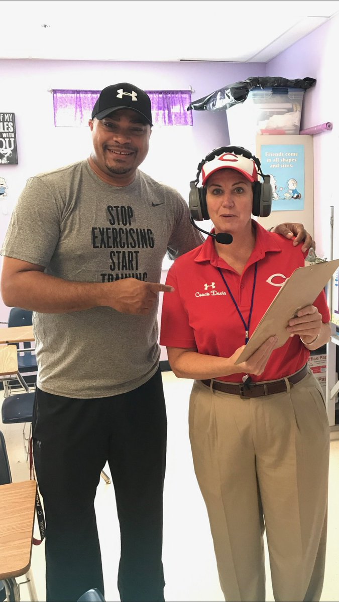 CoachSteveDavis's tweet photo. When your co-worker Mrs Keeler takes over your job as Head Coach! LOL! https://t.co/u4F0rAYPtj