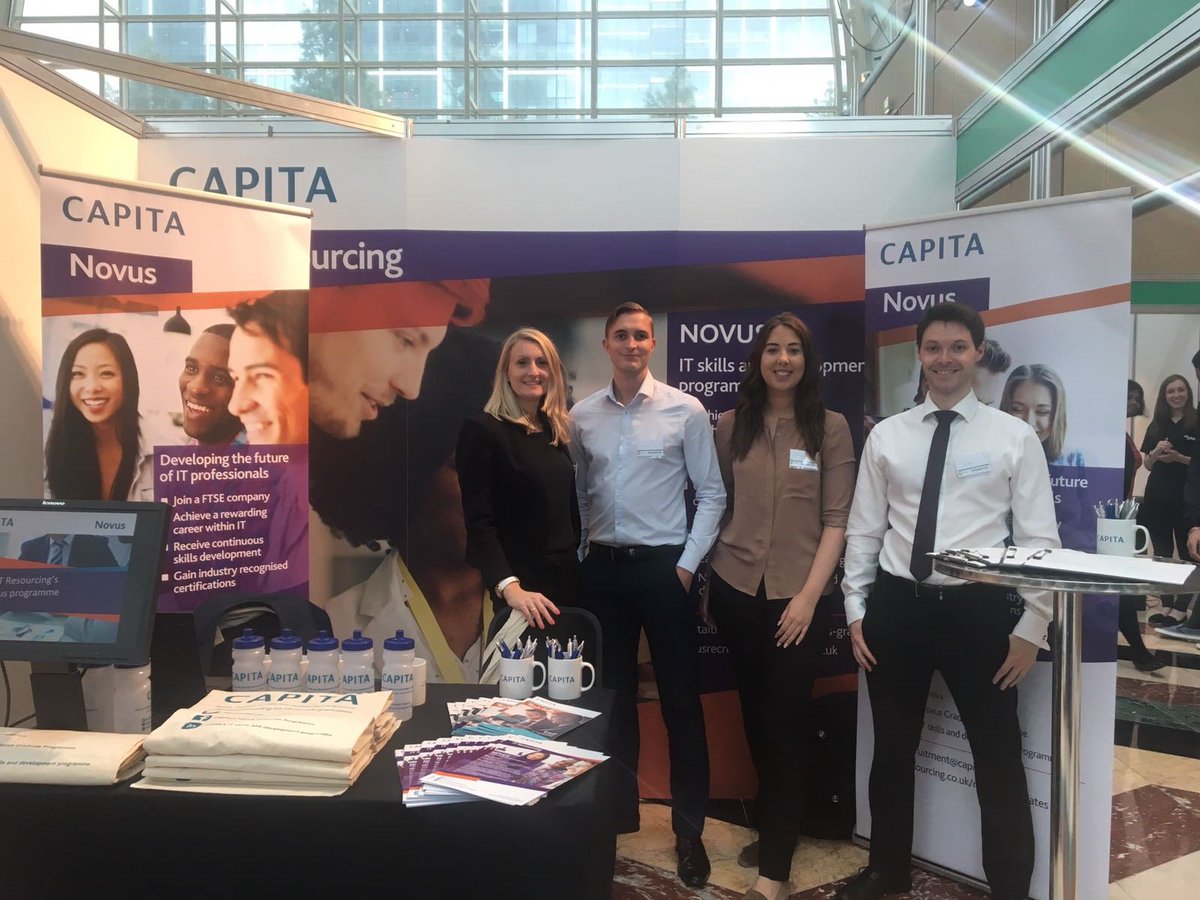 CapitaNovus's tweet photo. If you are interested in a tech career come and meet us at the #ITGraduatefair Canary Wharf to talk about how we can help you! https://t.co/a1gsNg4g1n