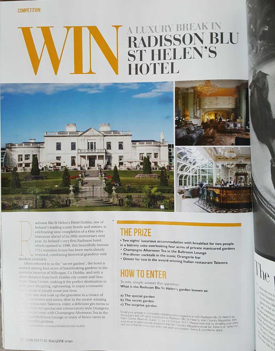 FBFcomms's tweet photo. The fabulous @RadissonStHelen teams up with @IrishCountryMag  to offer one reader a #luxurious weekend away #enternow #dinner #cocktails https://t.co/Xc1xK84gvg