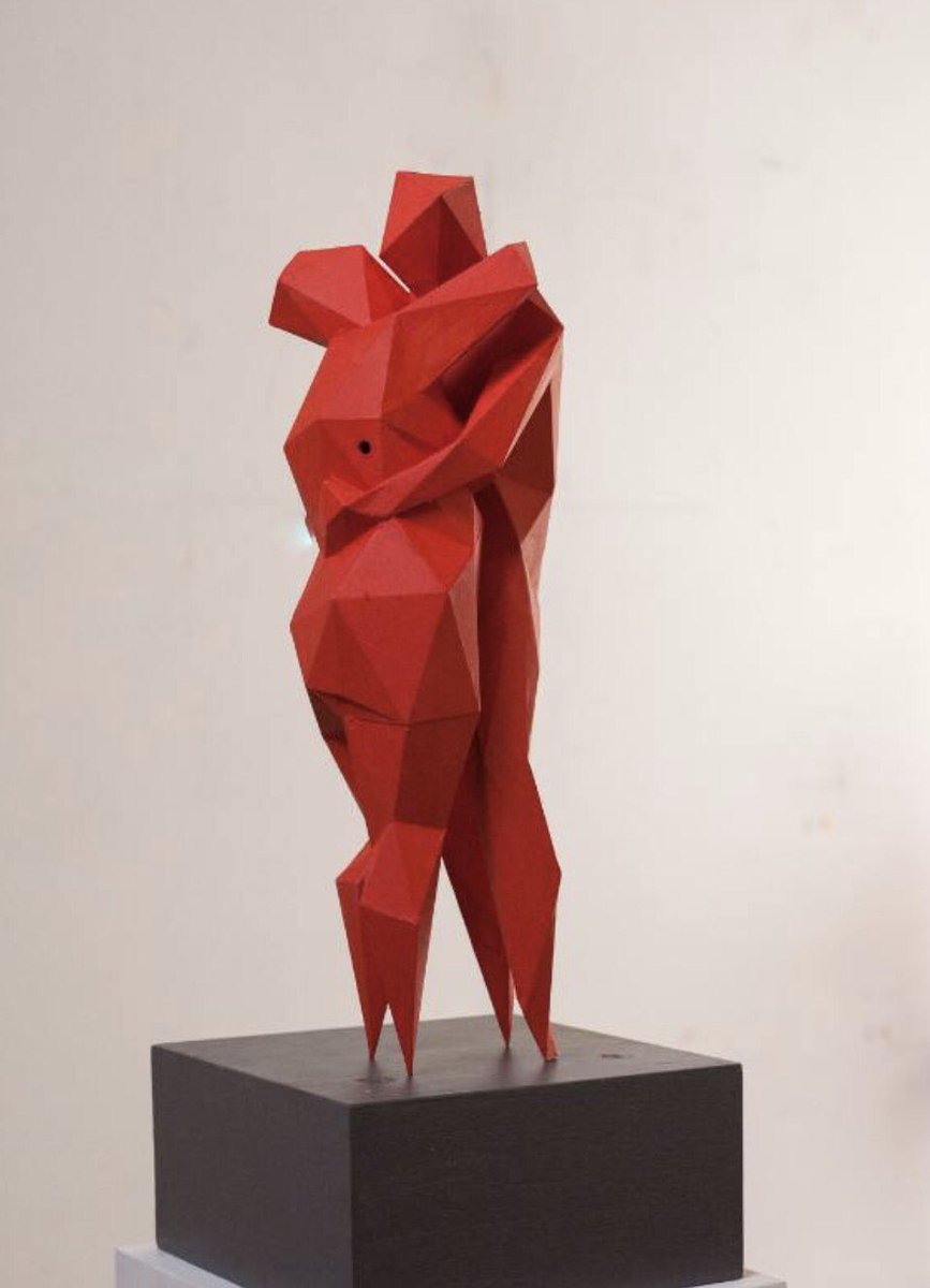 Folded card filled with resin sculptures by John Clarke. This and many more of John's sculptures at the Affordablr Art Fair in 2 weeks.