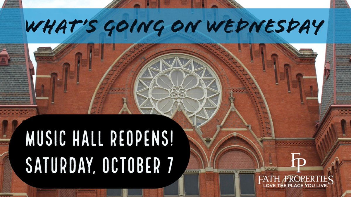 FathProperties's tweet photo. #WhatsGoingOnWednesday Music Hall Reopens this weekend! Event details @ https://t.co/Iip8JCZ6lP #MusicHall #CincinnatiEvents #FathLife https://t.co/Z8HrGvYEXM