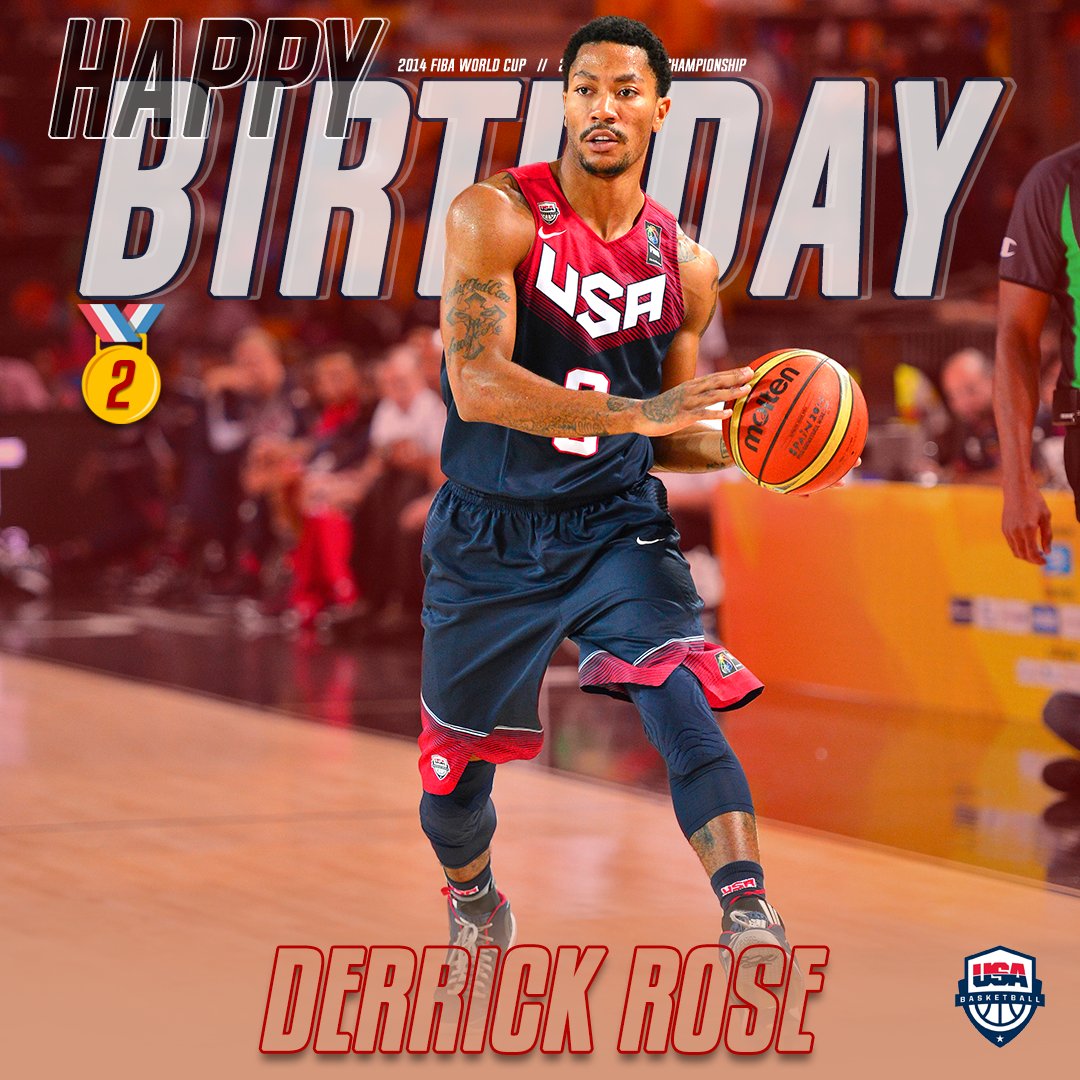 Sending happy birthday shouts to 2 x USA & FIBA World Cup gold medalist Derrick Rose!   