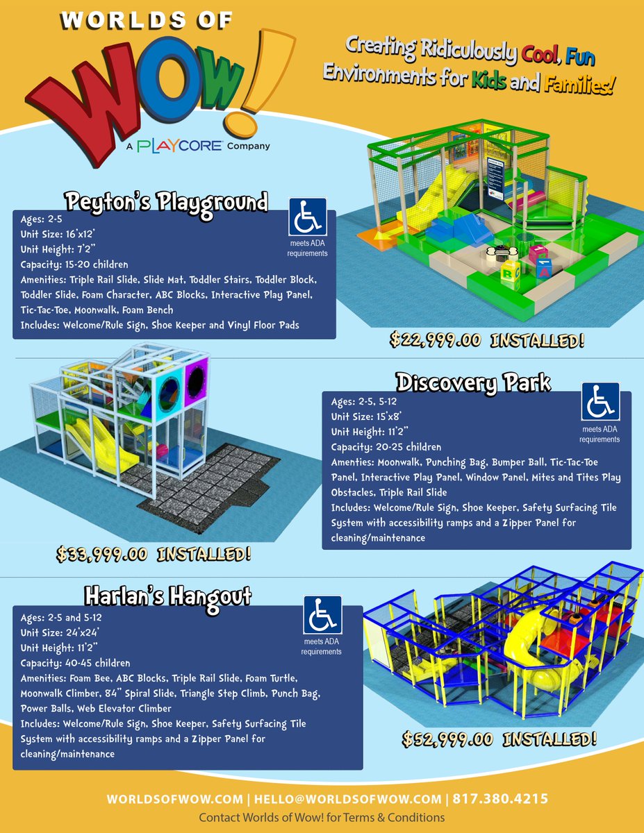 worldsofwow's tweet photo. Wow! Indoor Playground Blowout! Contact us today to get started on your ridiculously cool, fun environment! #worldsofwow #indoorplay https://t.co/yL8q2bYELW
