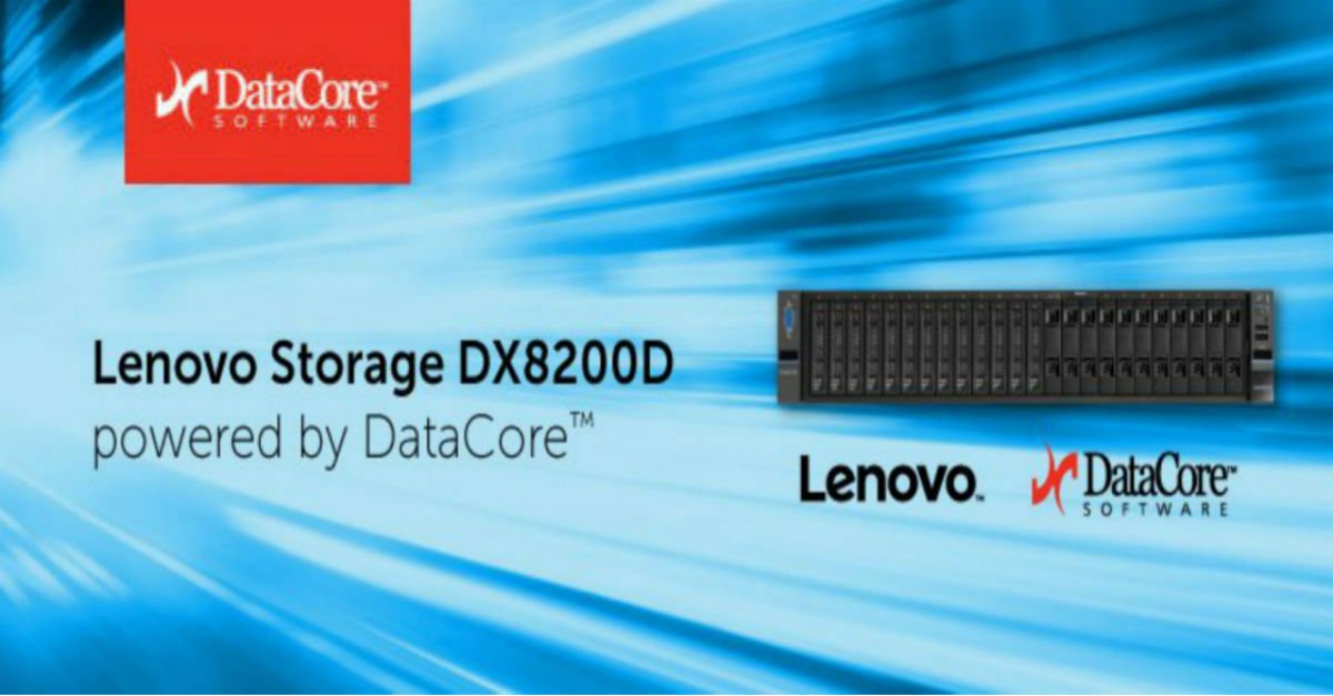 DataCore's tweet photo. Did you know? The @Lenovo Storage #DX8200D allows scaling from tens to hundreds Terabytes of managed storage https://t.co/relZD6Z3kf https://t.co/7r5ltAhcC5