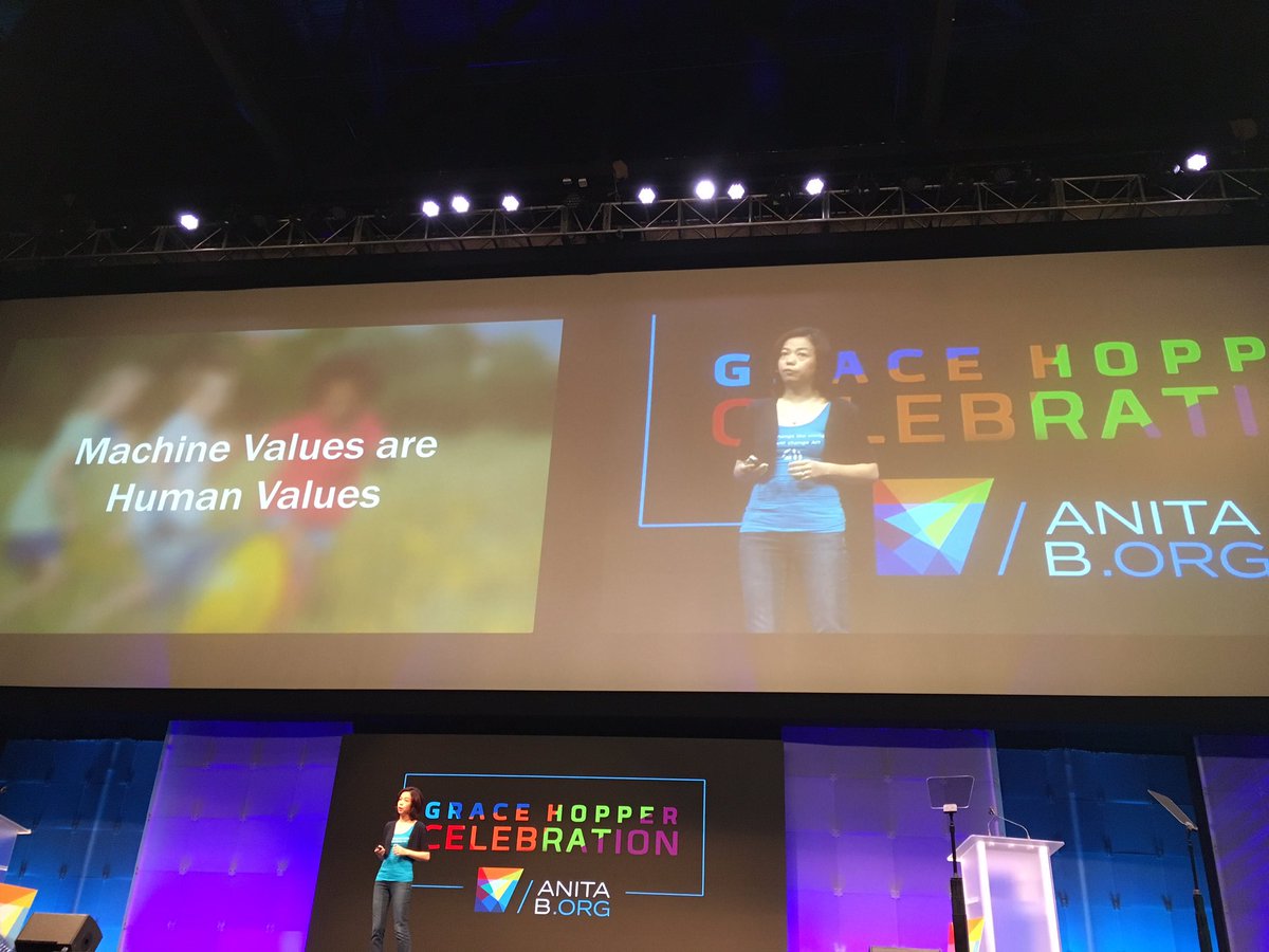 jnnybrnlb's tweet photo. @GHC  Keynote session with Dr. Fei-Fei Lu on AI. Technology should be guided by our values. #ghc17 #GHC17 #NetApp #NetApp_WIT https://t.co/cCfVO8tZoY