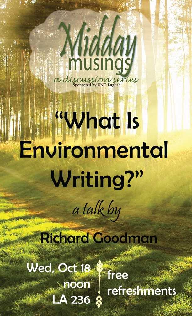 Do you get jazzed reading and writing about nature? You're in luck! Next Midday Musings covers a talk on Environmental Writing. 🤓📖