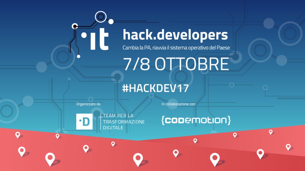 diegopia's tweet photo. Apriamo gli applicativi del sistema operativo Paese agli sviluppatori in un hackathon senza precedenti #HackDev17
https://t.co/iT3jnkxD1S https://t.co/l4KU8sr0Pl