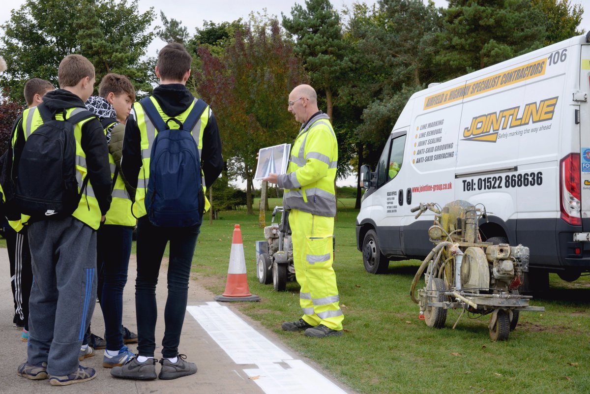 Roadsafetymark's tweet photo. RSMA Members @WJ_UK, @DBiGlobal and Jointline at #lincolnconstructionweek giving young people an insight into the industry @EBP_UK @CITB_UK https://t.co/zALHms9jO5