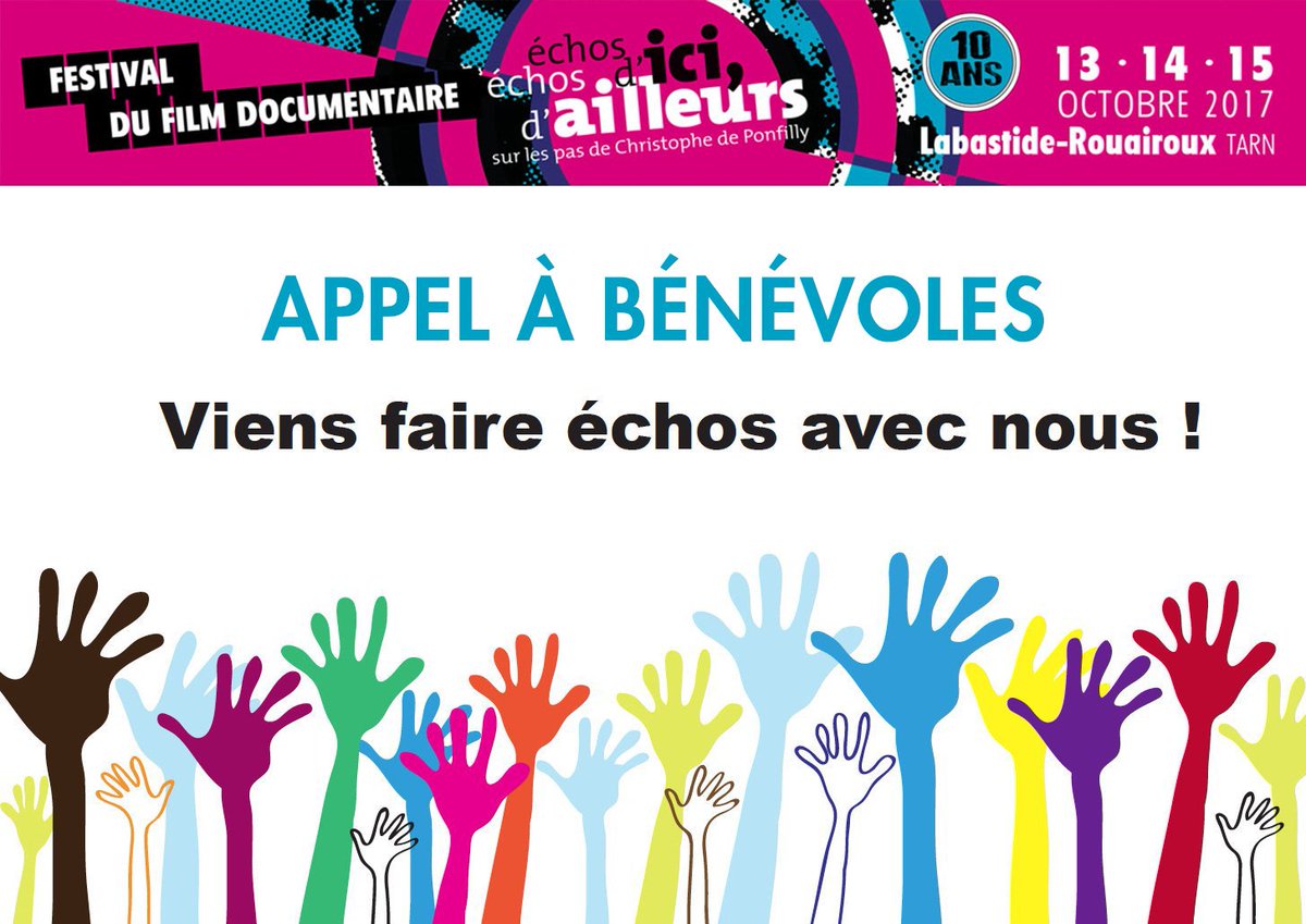 EchosDuDoc's tweet photo. J-9 avant les #10ans du #festival ! Envie de devenir #bénévole ? Il reste des places ! Inscriptions par ici : https://t.co/7uL0TfLvE4 https://t.co/joQEjSZHiw