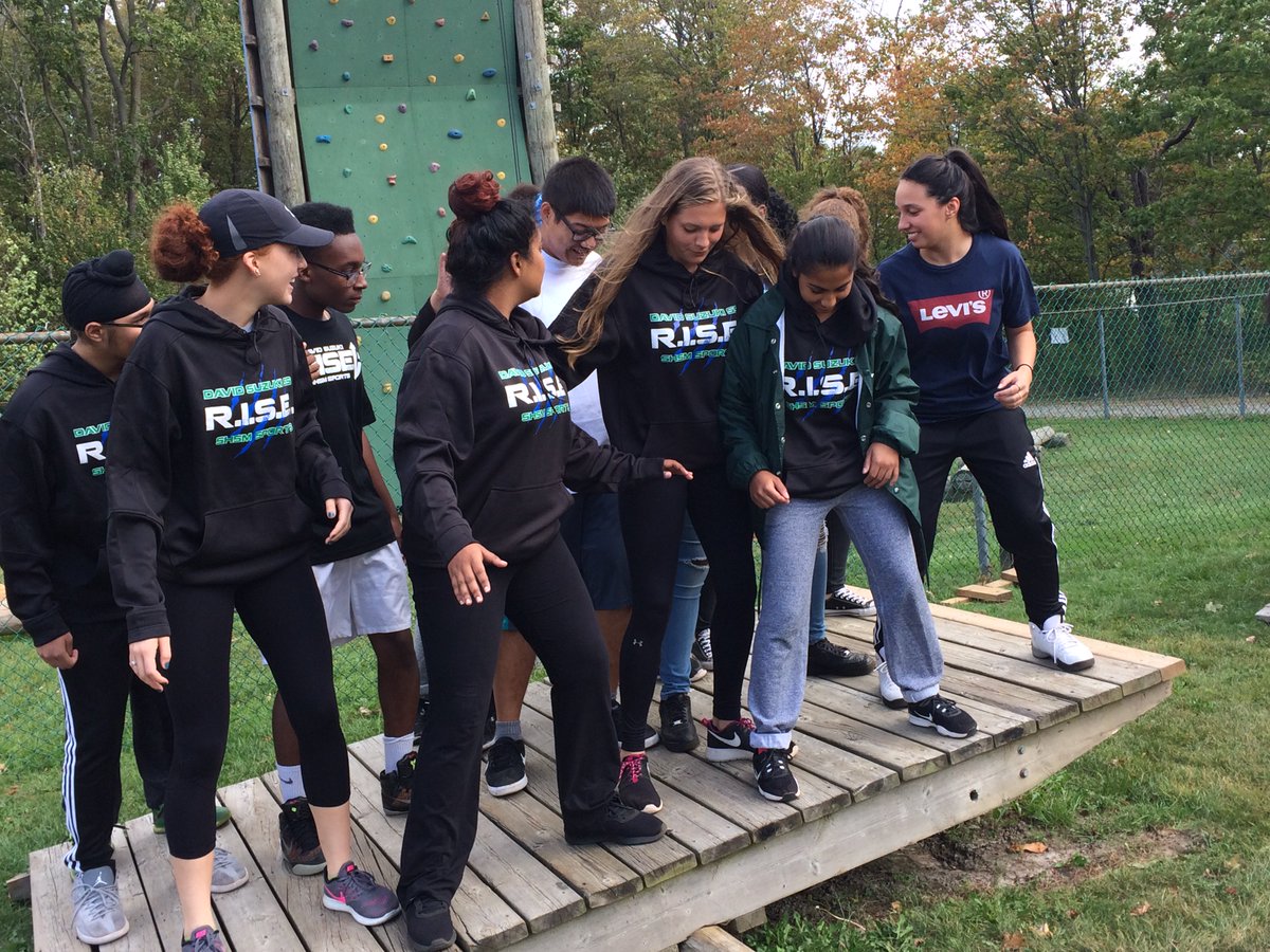DSSSRISE's tweet photo. RISE at their first reach ahead experience @BrockUniversity Finding more about their programs and ourselves as we take on the ropes! #SHSM https://t.co/kuXlLOtVwu