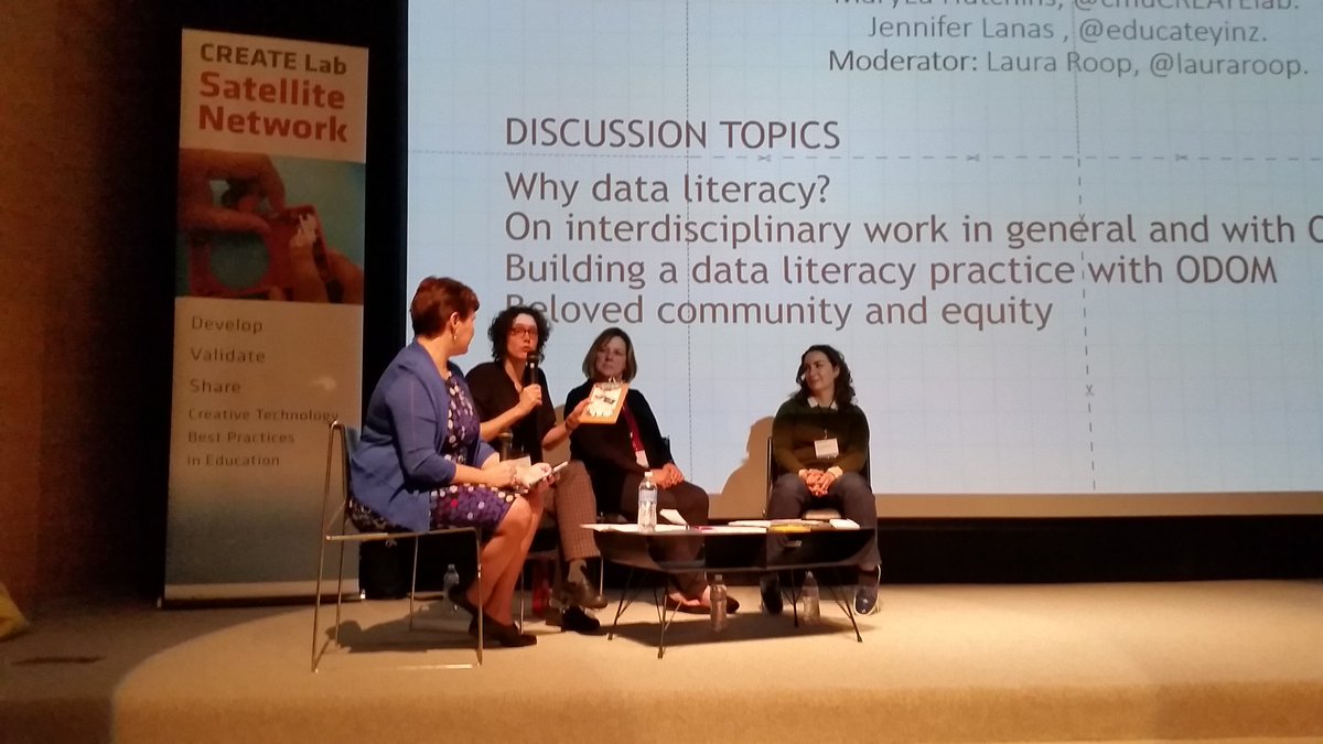 jesspsays's tweet photo. Love these ladies &amp; their panel: when data lit is revolutionary. @educateyinz @lisard @scouthiker @LauraRoop  #CREATECONTEXT2017 https://t.co/GAF4DPsLCh